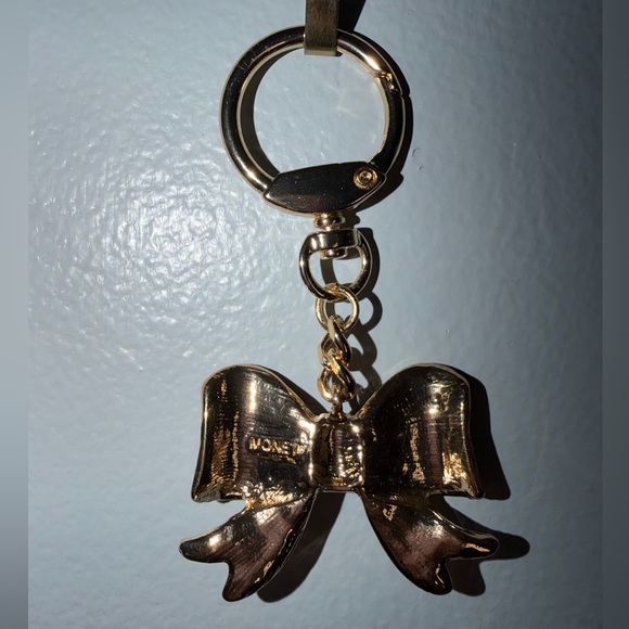 Monet Red Rhinestone Bow Keychain - Picture 3 of 4
